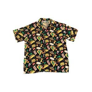 Vintage 1990s Barco Button Up Taco Bell Shirt Large